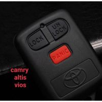 กุญแจรีโมทพับ/รีโมทห้อยแยก โตโยต้า และกรอบรีโมท Toyota camry altis vios  สำหรับใช้กับรีโมท โตโยต้า แท้แบบห้อยแยก ใส่ได้เลยไม่ต้องดัดแปลง พร้อมยางปุ่มกด