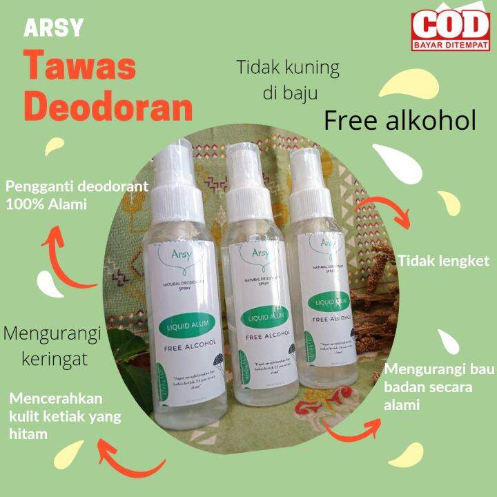 Deodorant Spray Arsy Tawas 100 ml Non alkohol Lazada Indonesia