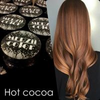 สีน้ำตาลโกโก้ Hot cocoa (ในเซตมีแค่สี) สีไม่เลอะเสื้อผ้า ทรีทเม้นท์เปลี่ยนสีผม(merziicolor)