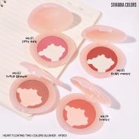 บลัชออนหน้าเด็ก ปัดแก้ม Sivanna Color Heart Floating Two-Colors Blusher HF953