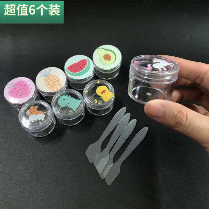 6 PCs Travel Face Cream Box PS Plastic Small Medicine Box Ointment Sub