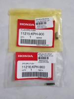 สลักปลอกตัวนำที่แคร้งแคร ข้างโซ่ราวลิ้น+สปริงปลอกตัวนำที่แคร Honda wave125  แท้ศูนย์  11215,11216-KPH-900