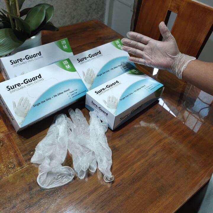 sureguard vinyl gloves Lazada PH