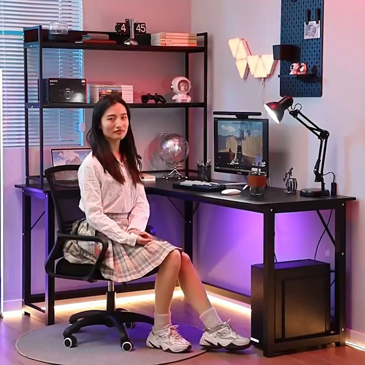 L-Shaped Corner Desk Computer Gaming Desk Pc Table Study Table (With  Speaker Stand) | Lazada Ph