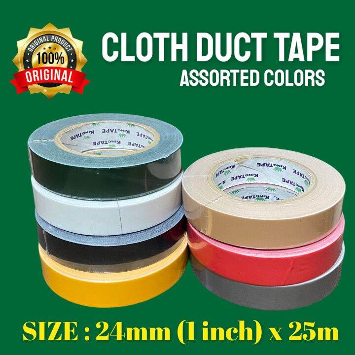 CLOTH DUCT TAPE 1” x 25m (Assorted Colors Available) Lazada PH