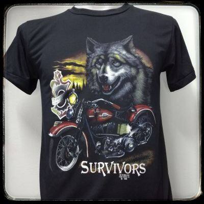 เสื้อ3d เสื้อฮาเลย์หมาป่า Survive ผ้า​บาง​50