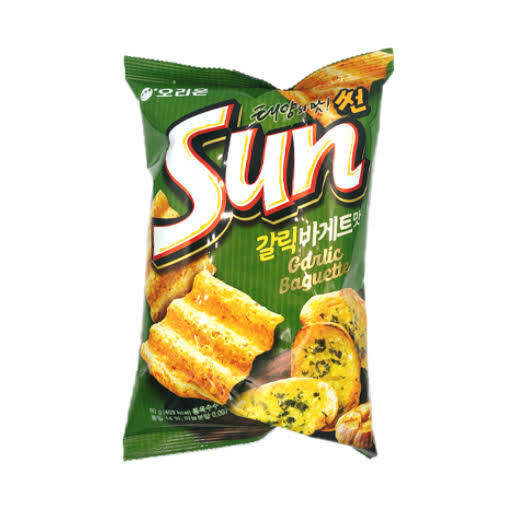 Sun Garlic Baguette Chips 80g (Korean Orion Sun Garlic Baguette Snack