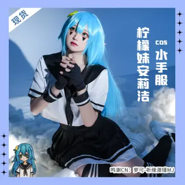 Najimi Osana High School JK Uniform Anime Komi Can t Communicate Cosplay  Costume Skirt Set Blue Suit Pink Short Wig Hair G…