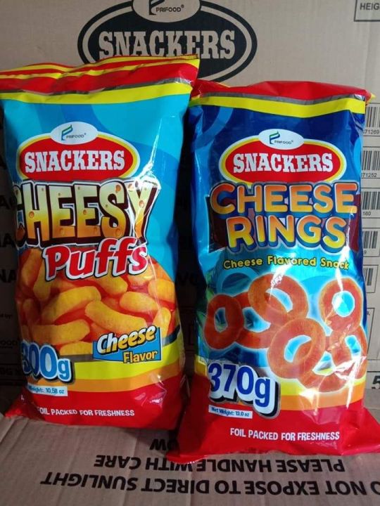 snackers cheesy puffs 300g / cheese ring 370g | Lazada PH