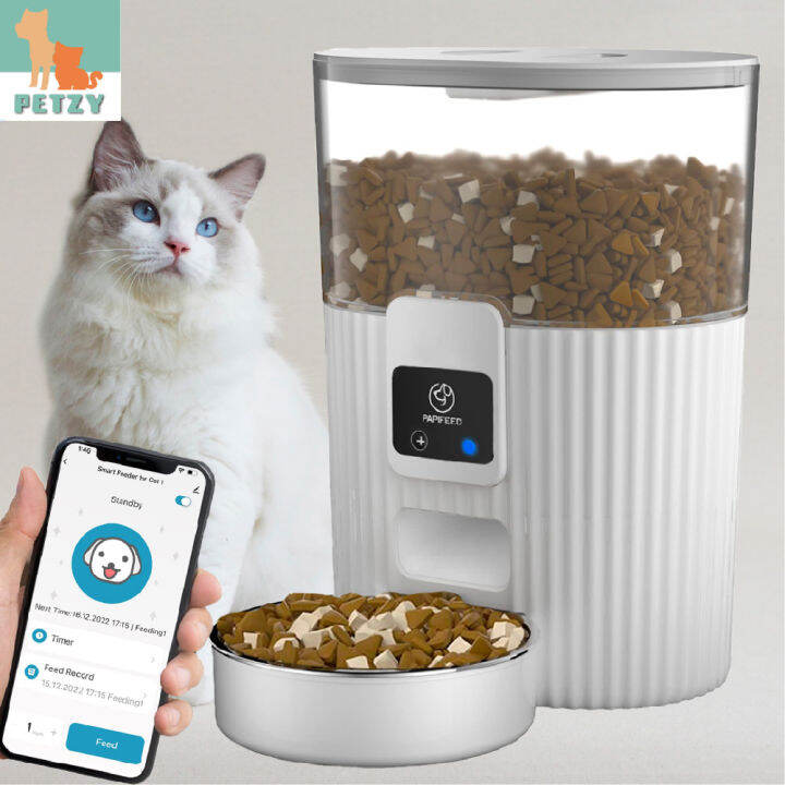 PETZY Smart Pet Feeder with APP Control, WiFi Enabled Dry Food