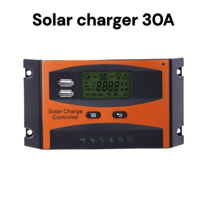 โซล่าชาร์จเจอร์-pwm-ระบบ-12-24v-30a-solar-charger-controller-ใช้สำหรับชาร์จไฟแบตเตอรี่จากแผงโซล่าเซลล์