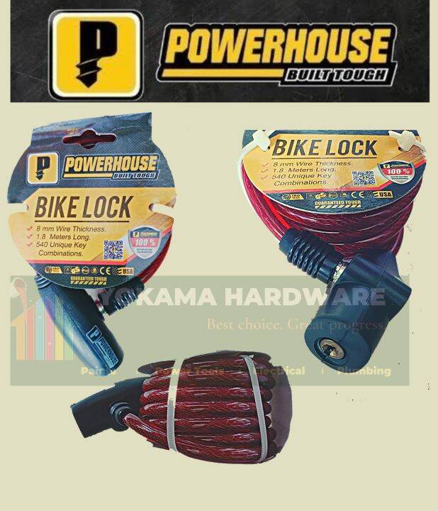 Powerhouse Bike Lock 8mm thick Lazada PH