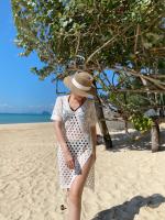 SPICIEST BEACHWEAR | Burnet Beach Dress // White | เดรส เสื้อคลุมชุดว่ายน้ำ เสื้อคลุมบิกินี่ ชุดไปทะเล