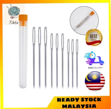 9 Large Eye Stitching Needles 3 Sizes Big Eye Hand Sewing Needles