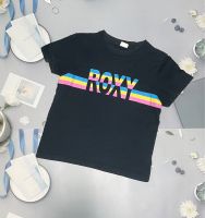 เสื้อยืดสีดำ คอกลม ?  ? ป้าย Roxy