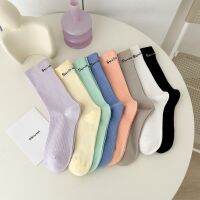 ? ถุงเท้า หวีผ้าฝ้าย แฟชั่นแนวสปอร์ต พร้อมส่ง cotton 100% long socks（ใหม่110）