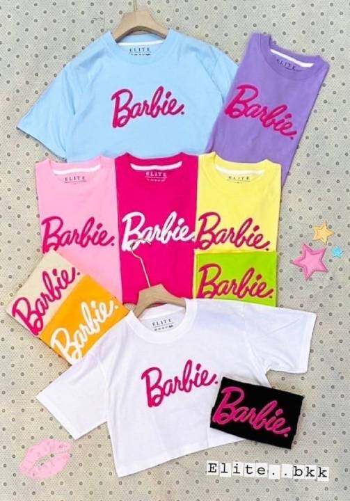 ครอป โอเวอร์ไซส์ ลาย Barbie ผ้าดีทรงสวย