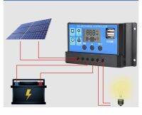 PWM โซลาร์ ชาร์จเจอร์ 12Ｖ/24Ｖ ควบคุมการชาร์จ10A/3A  solar charge controller หน้าจอแสดงผลLCD สินค้า่พพร้อมส่งจากไทย