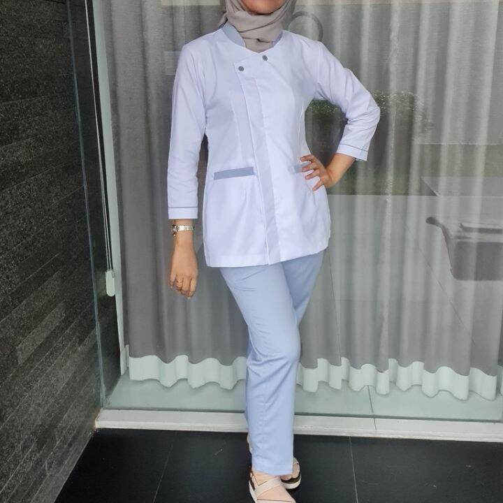 BAJU SERAGAM PERAWAT / SUSTER / KLINIK | Lazada Indonesia