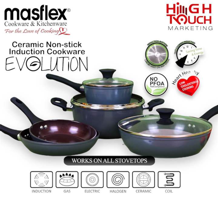 Ecolution Aluminum 8 Piece Evolve Non-Stick Cookware Set