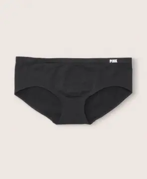 Buy Victoria's Secret PINK Pure Black Thong Seamless Knickers from