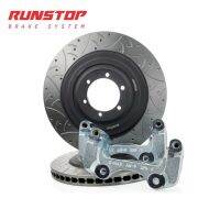 จานเบรคขยาย Runstop brake disc rear ตรงรุ่น MG ZS คู่หลัง ขอบ17 ขนาด 320 จานเบรค จานขยาย ลายเจารู เซาะร่อง ลายก้างปลา Fsc Bsl