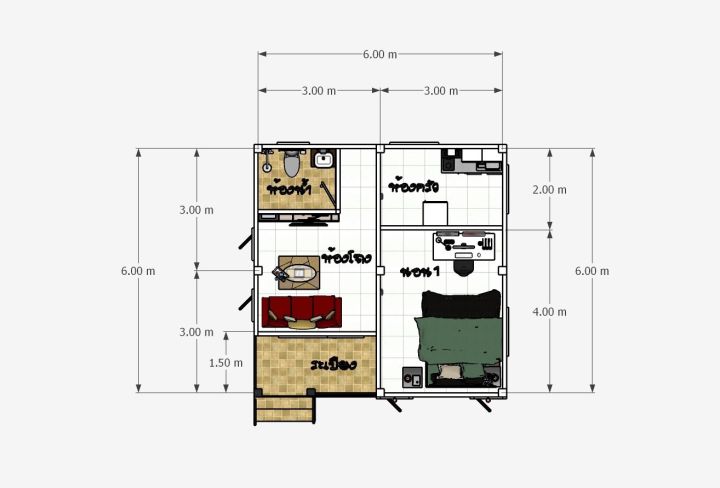 แบบบ้านสำเร็จ-1-ห้องนอน