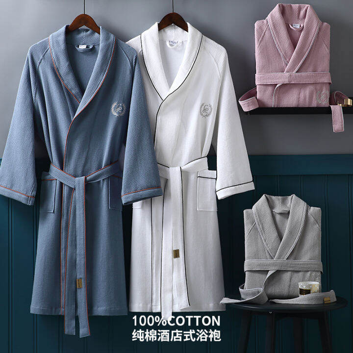 2023 New Pure Cotton Autumn Hotel Bathrobe WaterAbsorbing QuickDrying