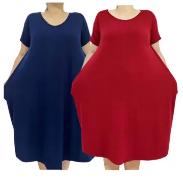 COTTON MATERNITY DRESS (Large TO 4XL) with 2 pockets nightdress