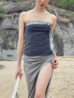 LILIT BKK เสื้อเกาะอก Silver Tube Top