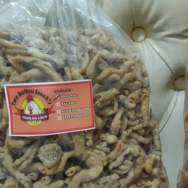 Keripik Usus Ayam Original 1 Kg Renyah Dan Gurih Tanpa Bahan Pengawet