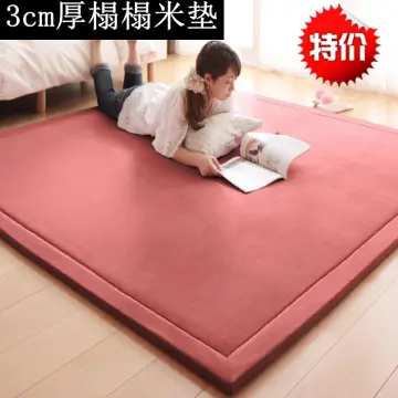 Coral Fleece Mat Sponge Carpet Children Baby Crawling Pad Tatami Bedroom  Living Room Rectangle Carpet