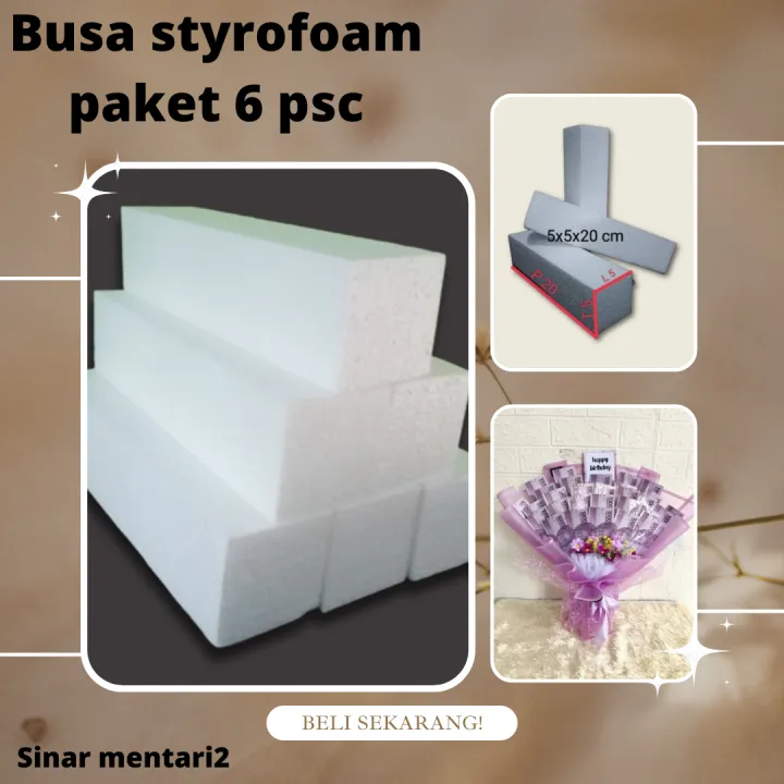 Busa Styropoam Balok Paket Pcs Ukuran X X Cm Busa Gabus Kering