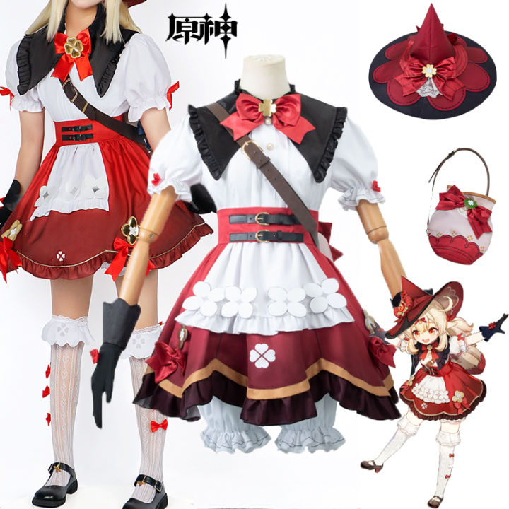 Game Genshin Impact Witch Klee Cosplay Costume For Women Kids Klee New ...