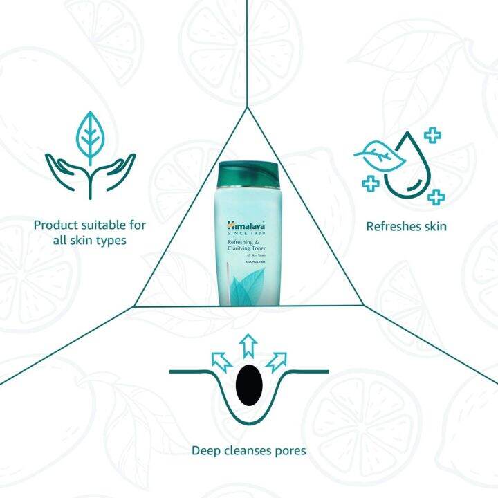 โทนเนอร์ทำความสะอาดผิวหน้า-ไร้แอลกอฮอล์-himalaya-refreshing-amp-clarifying-toner-100-ml