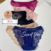 secret กางเกงในผู้หญิง Bikini เอวต่ำหน้าเรียบลูกไม้หลังสวยๆ ใส่สบายL,XL