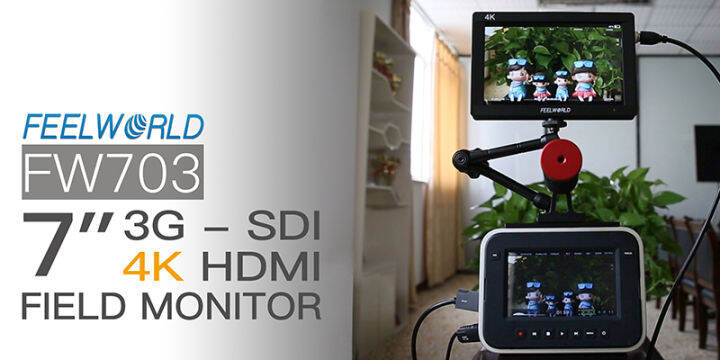 FEELWORLD FW703 7 Inch IPS 3G SDI 4K HDMI DSLR Monitor Full HD ...