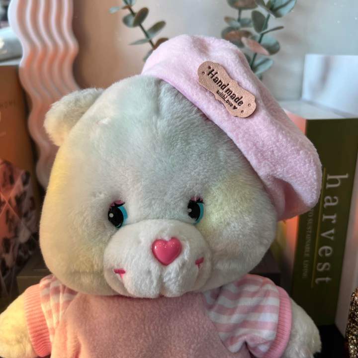 ชุดตุ๊กตา-ชุดนอนหมี-พร้อมหมวกสีชมพูใส่ได้ทั้งแคร์แบร์-และตุ๊กตาใดๆ