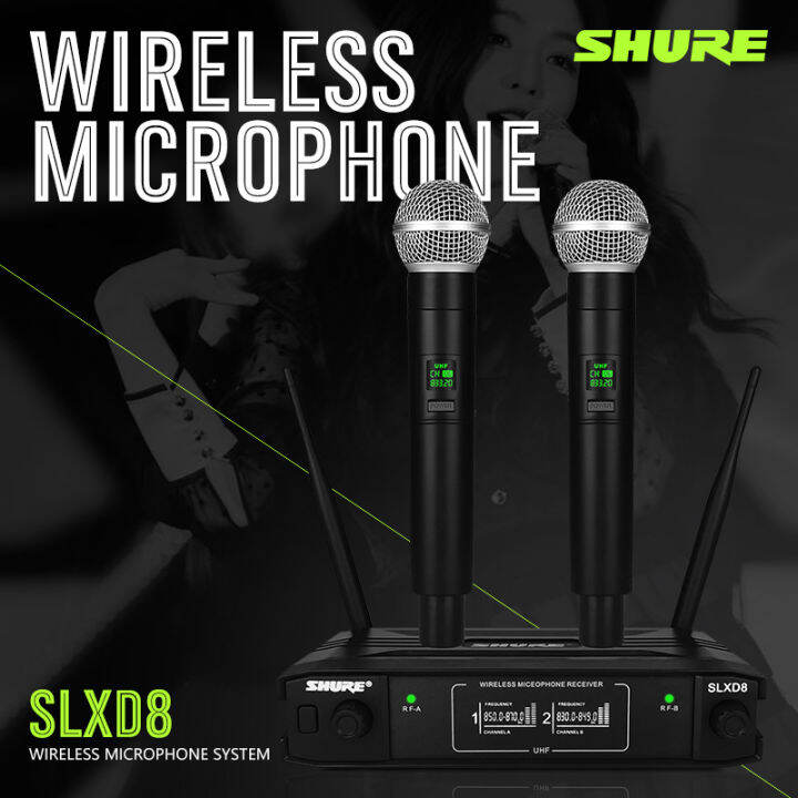 (WARRANTY) Wireless Microphone SHURE SLXD4 SLXD8 digital wireless mic ...