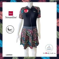 (มี XL,3XL)เหลือน้อย ชุดว่ายน้ำ ชุดกระโปรงติดกัน ของ Swim world by bsc streamline ด้านในมีกางเกงขาสั้น ด้านหน้ามีซิป สวมใส่ง่าย