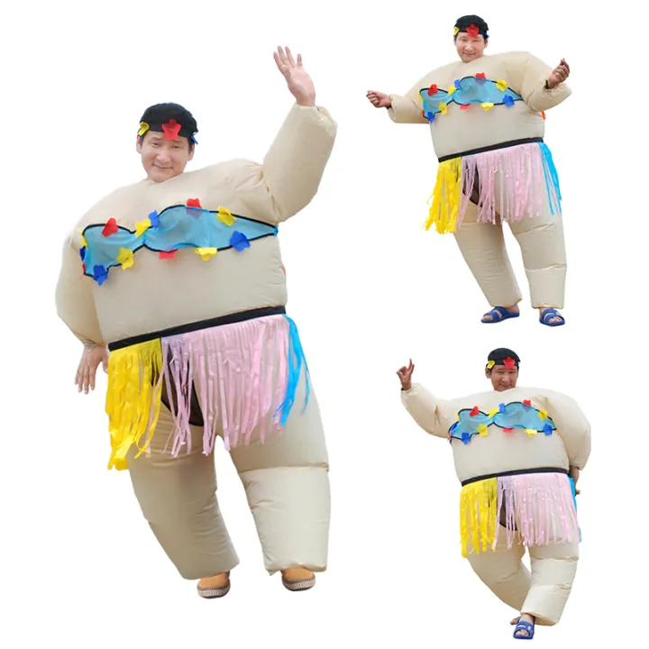 Halloween Adult Costume Hula Inflatable Clothes Role Play Funny ...