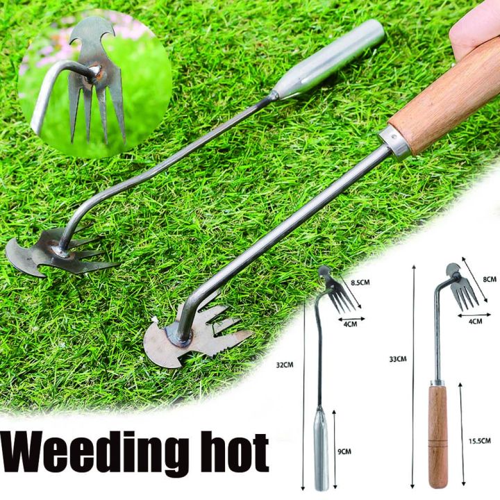 New Rooting and Grass Pulling Tool Hand Held Root Removal Stainless ...