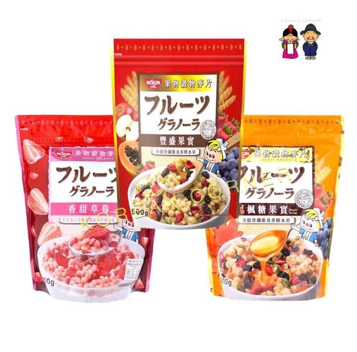 กราโนล่า ผลไม้แห้ง เมเปิ้ล ไซรัป นิชชิน จากญี่ปุ่น Granola Oats Muesli