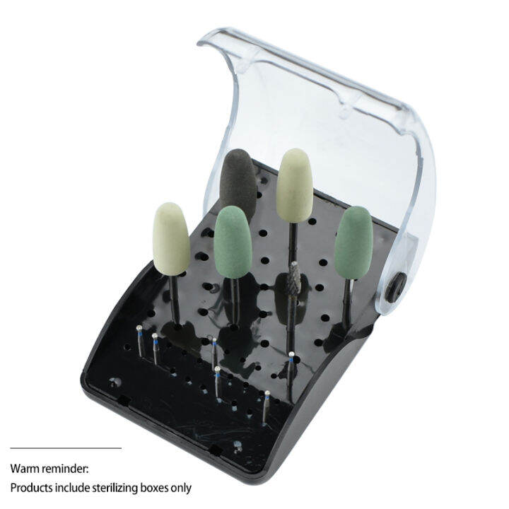 60 Holes Dental Bur Box Drill Bit Plastic Placement Box Sterilizer Case