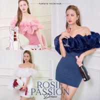 FLAT2112 FF0421: ROSIE PASSION DRESS (Tailor Made Edition) เดรสเปิดไหล่ เดรสออกงาน