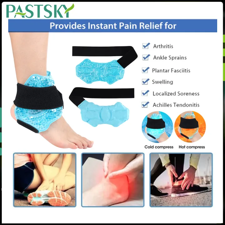 PASTSKY Ankle Ice Heat Pack Reusable Hot Cold Compress Foot Ice Wrap
