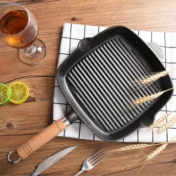 Cast Iron Roti Tawa, Double Handled Cast Iron Crepe Pan For Dosa,  Tortillas, Nonstick Round Griddle Grill Pan For Bbq, Round Bbq Griddle With  Handle, Multifunctional Stove Plate For Meats, Pancakes, Kitchen