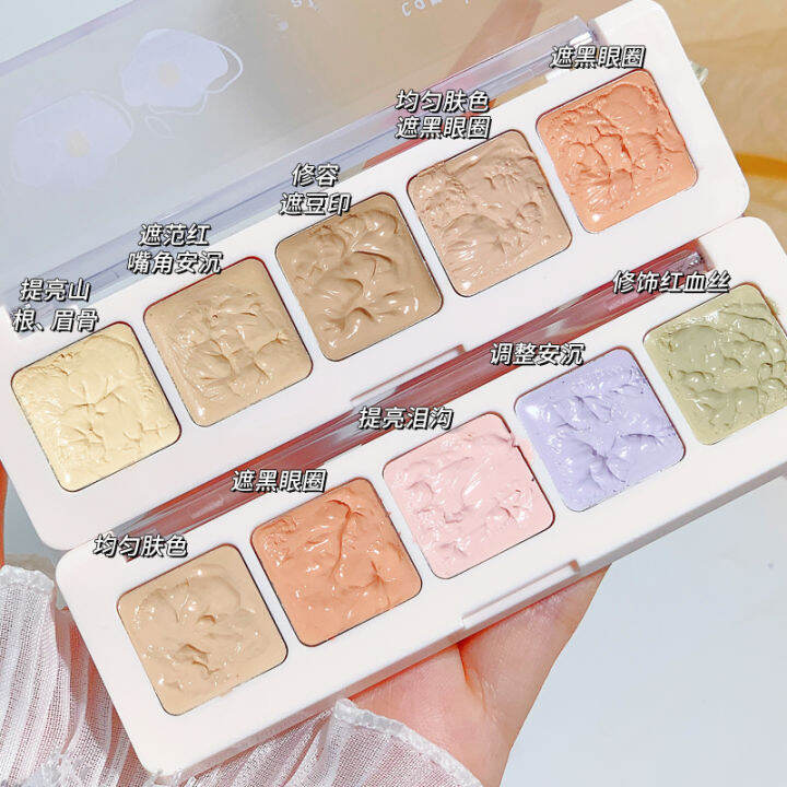 Xixi Concealer Repair Plate FiveColor Full Face Shadow Spots Dark Circles Decoration