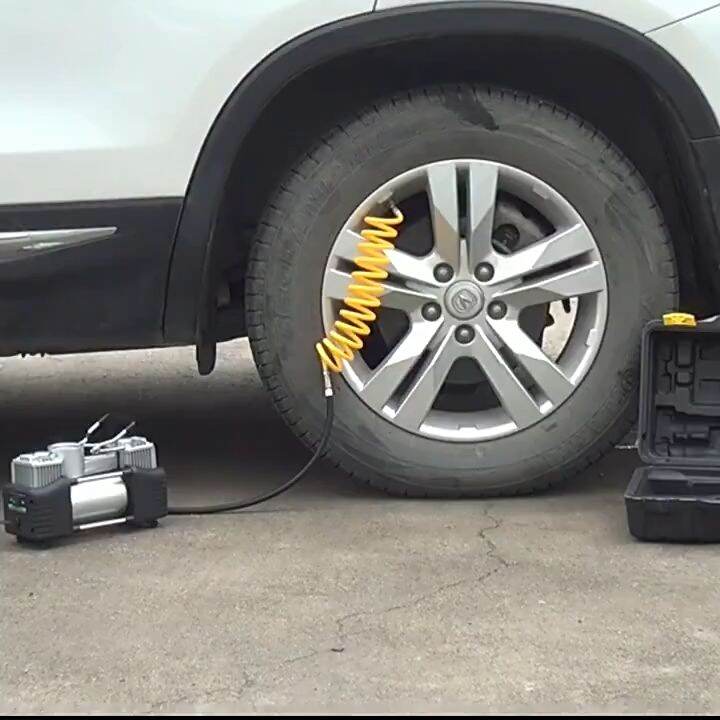 Portable Tyre Puncture Repair Kit Digital Inflator 12V Air Compressor