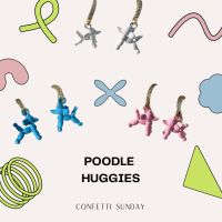 Confetti Sunday Poodle Huggies Earrings